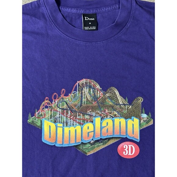 Dime Dimeland 3D T Shirt Mens Size Medium Made In USA‎ Purple - Picture 2 of 4